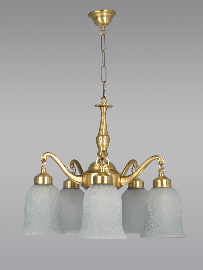 Fos Lighting Classic Down Facing 5 Light Brass Chandelier - 15923323 - Zoom Image - 2