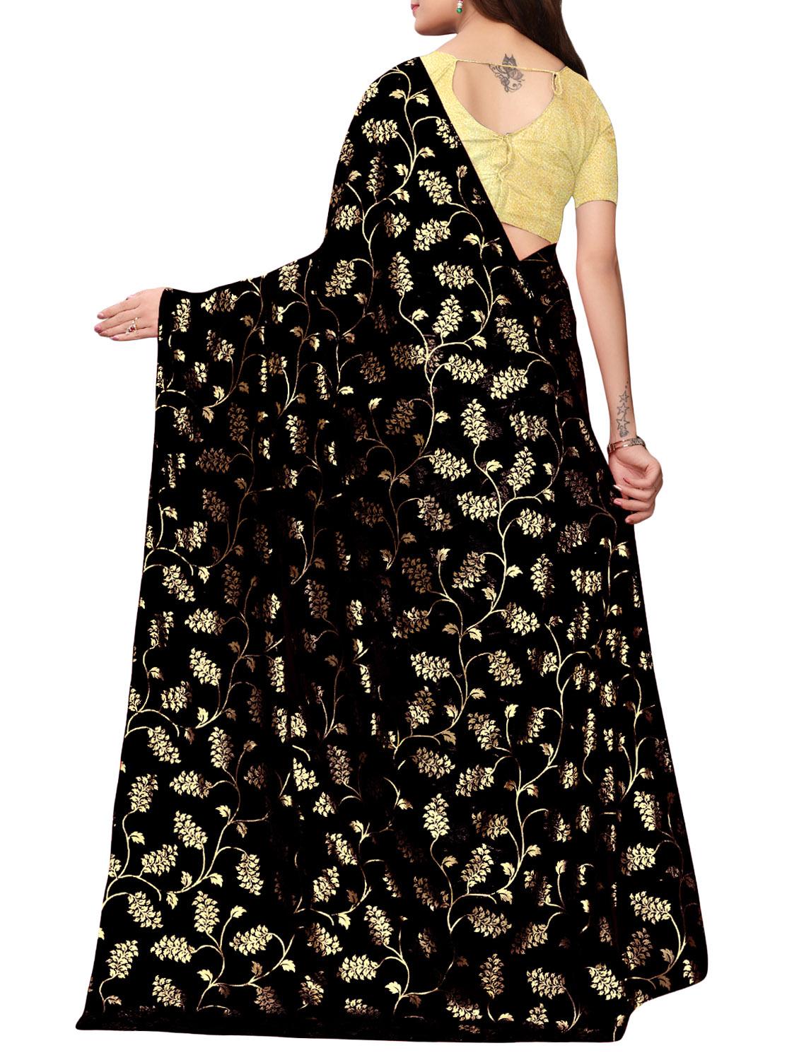 floral printed saree with blouse - 15923438 - Zoom Image - 2