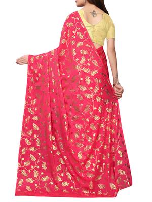 floral printed saree with blouse - 15923441 - Standard Image - 2