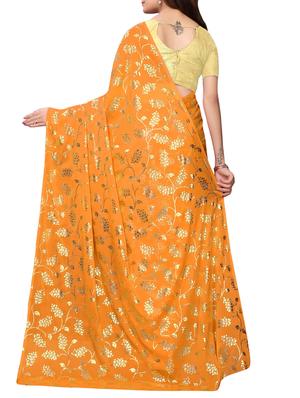 floral printed saree with blouse - 15923444 - Standard Image - 2