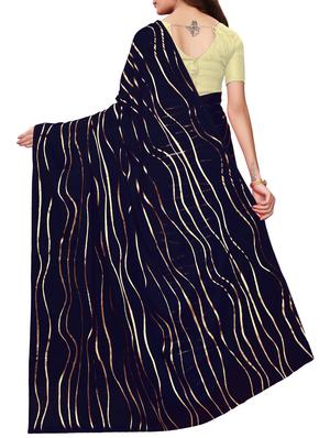 geometric printed saree with blouse - 15923447 - Standard Image - 2