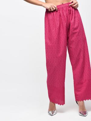 chikenkari embroidered palazzo - 15923482 - Standard Image - 2