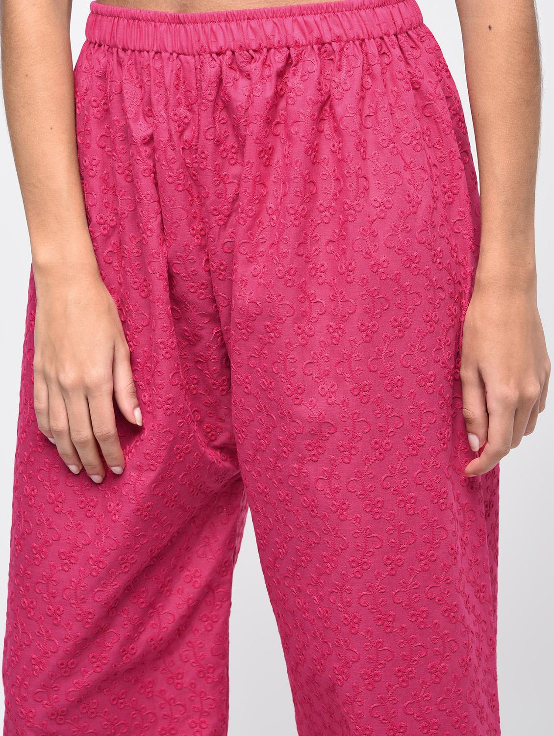 chikenkari embroidered palazzo - 15923482 - Zoom Image - 5