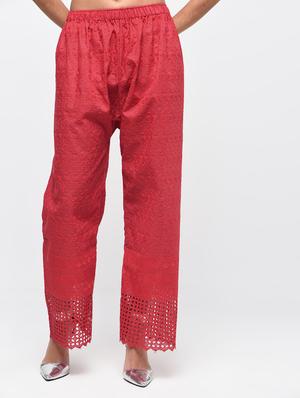 Chikenkari embroidered palazzo - 15923483 - Standard Image - 2