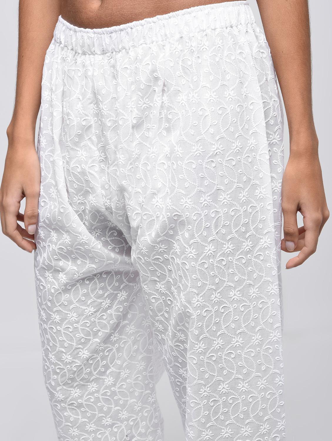 chikenkari embroidered palazzo - 15923485 - Zoom Image - 5