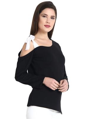 tie up detail single cold shoulder top - 15923490 - Standard Image - 2