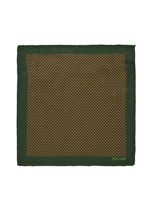dark green & yellow silk pocketsquare - 15924064 - Standard Image - 2