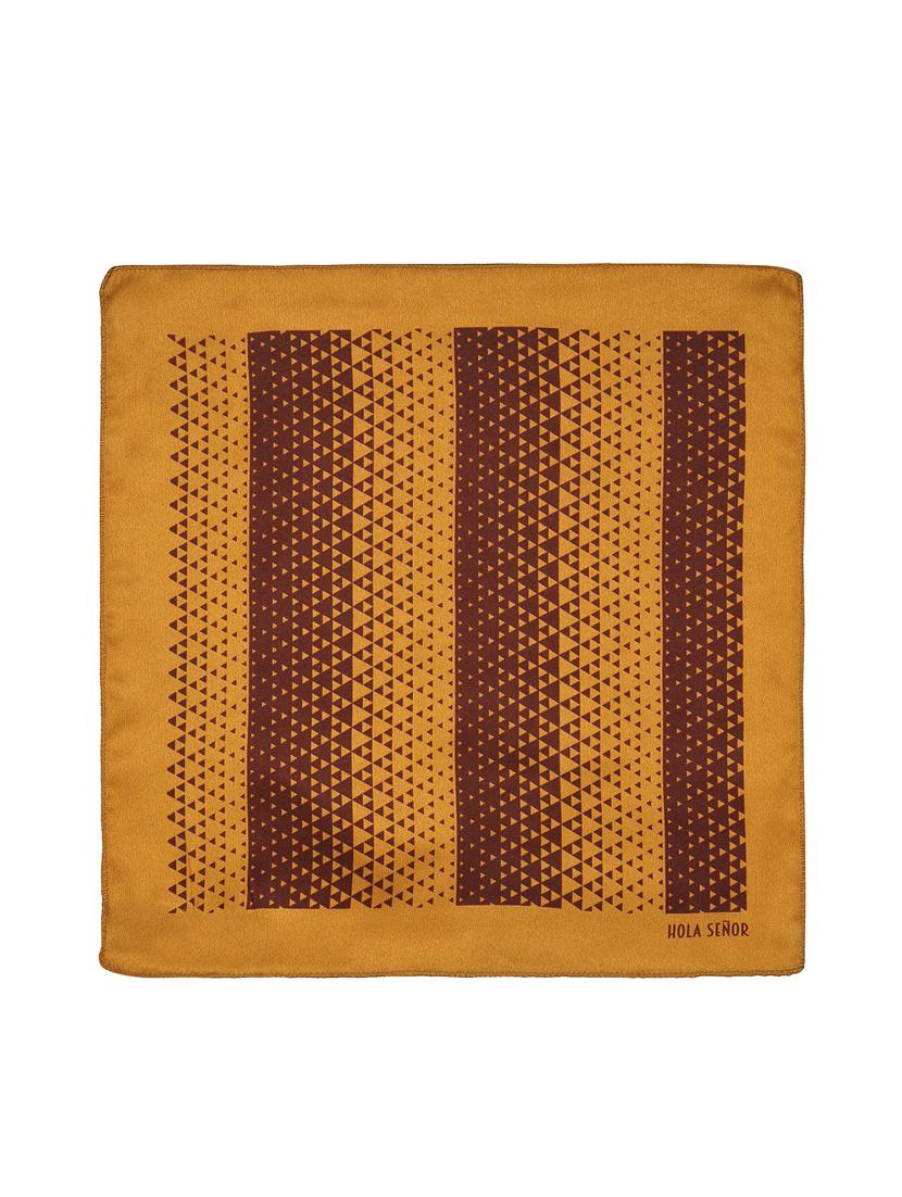 orange and dark brown silk pocketsquare - 15924077 - Zoom Image - 2