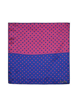 cobalt blue and pink silk pocketsquare - 15924081 - Standard Image - 2