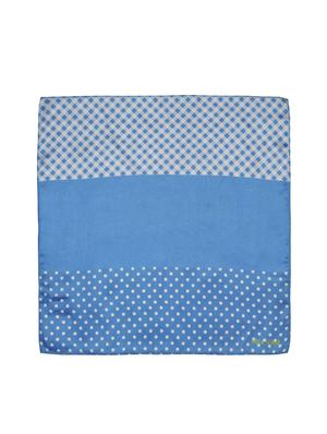 blue and white silk pocketsquare - 15924084 - Standard Image - 2