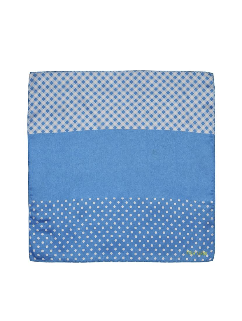 blue and white silk pocketsquare - 15924084 - Zoom Image - 2