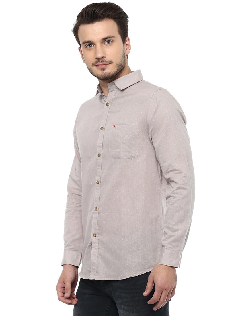 grey cotton casual shirt - 15924758 - Zoom Image - 2