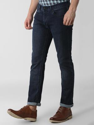blue cotton blend plain jeans - 15924821 - Standard Image - 2