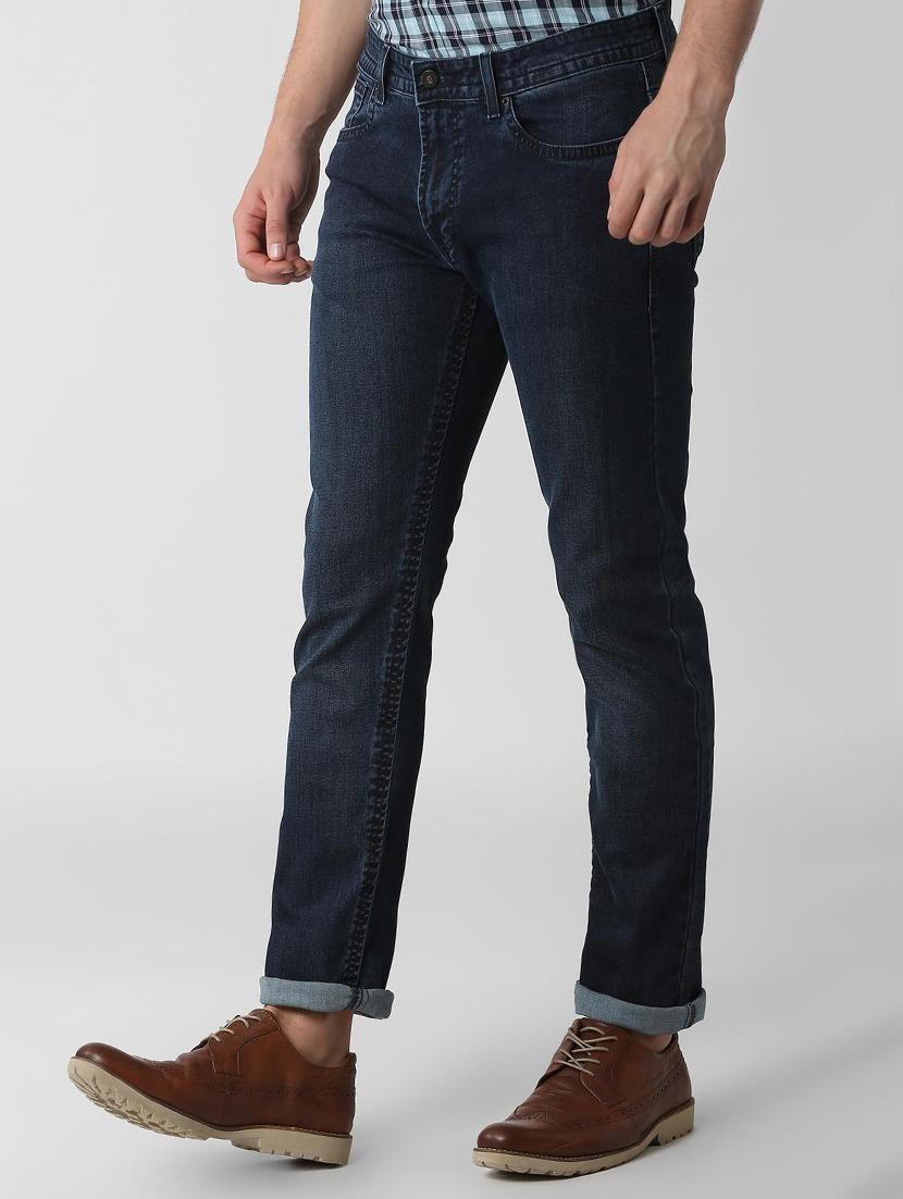 blue cotton blend plain jeans - 15924821 - Zoom Image - 2
