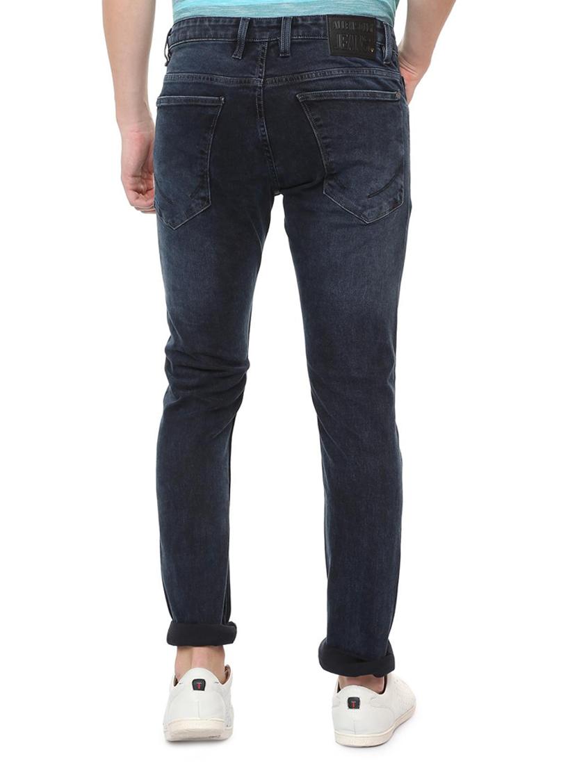 blue cotton blend washed jeans - 15924835 - Zoom Image - 2