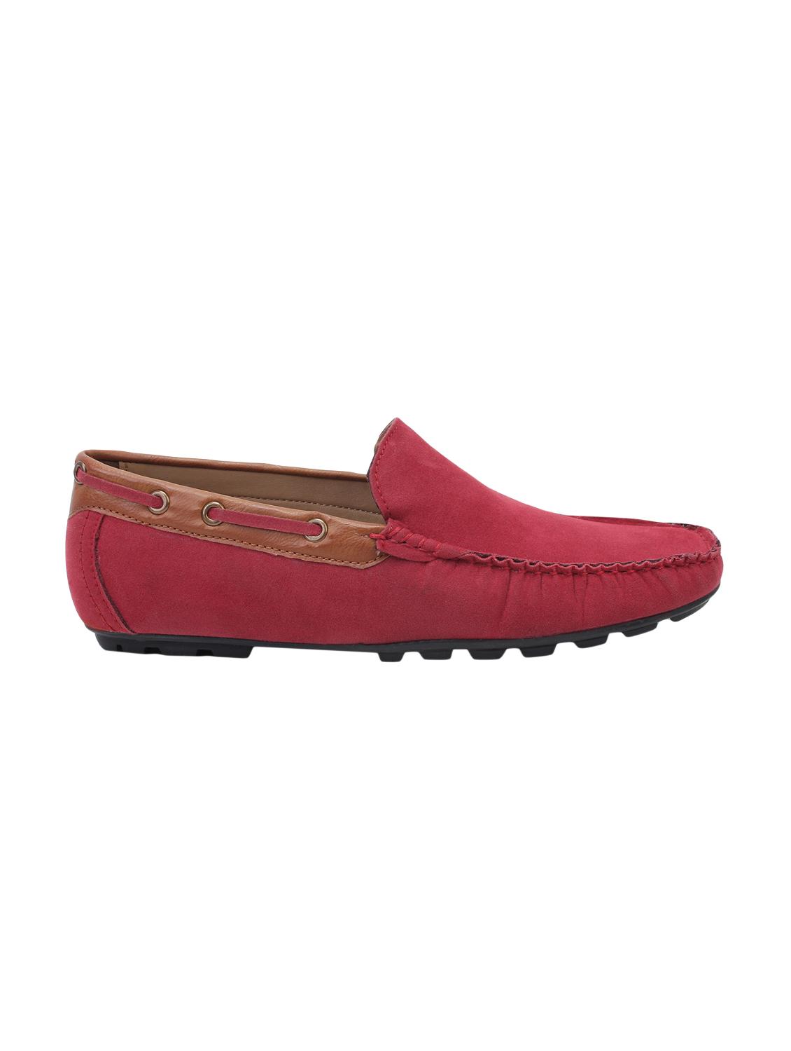 Red Suede slip on loafers - 15925346 - Zoom Image - 2