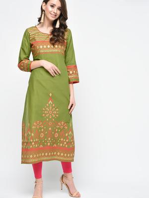 Printed straight kurta - 15925460 - Standard Image - 2