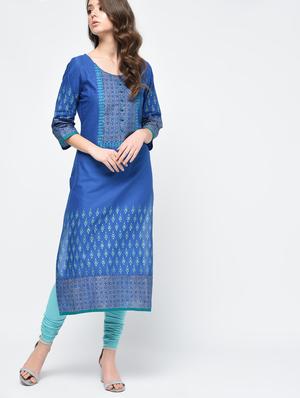 printed straight kurta - 15925461 - Standard Image - 2