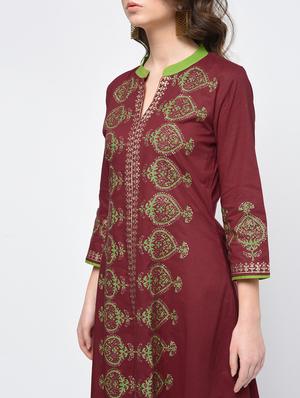 block print a-line kurta - 15925466 - Standard Image - 5