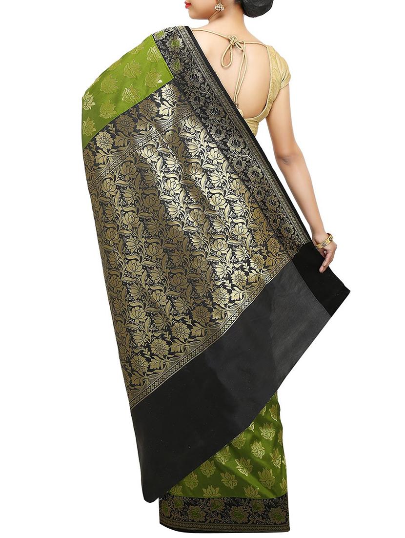 multi colored silk chanderi saree with blouse - 15925897 - Zoom Image - 2