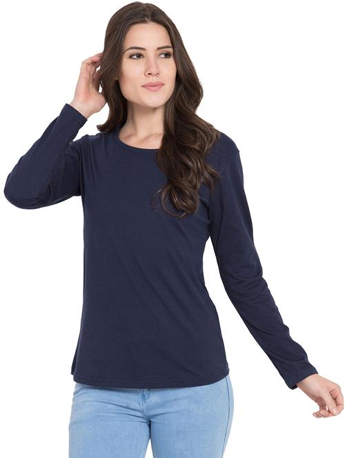 round neck long sleeved tee - 15926249 - Standard Image - 1