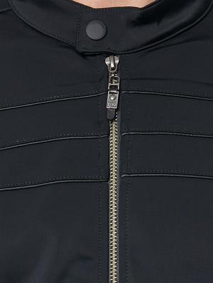 black solid casual jacket - 15926693 - Standard Image - 5