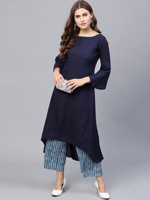 solid high-low kurta - 15927058 - Standard Image - 2
