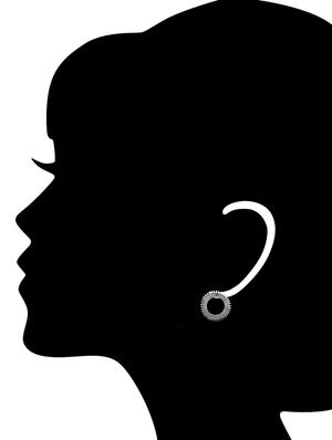 silver metal studs earring - 15927135 - Standard Image - 2
