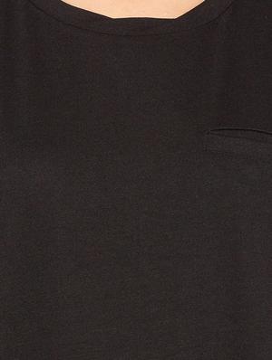 pocket detail curved hem tee - 15927489 - Standard Image - 5