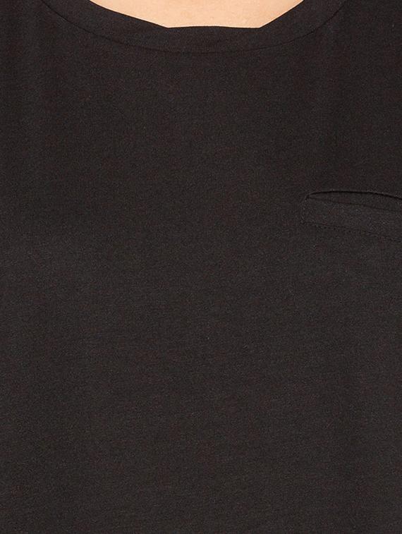 pocket detail curved hem tee - 15927489 - Zoom Image - 5