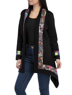 taped edge asymmetric shrug - 15927625 - Standard Image - 2