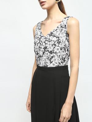 pleat detail floral high low dress - 15928061 - Standard Image - 5