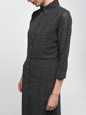 slit sleeved button down maxi dress - 15928072 - Standard Image - 5