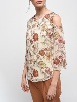 floral cold shoulder top - 15928085 - Standard Image - 5