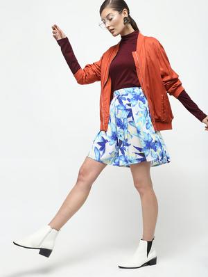 floral box pleat skirt - 15928113 - Standard Image - 2