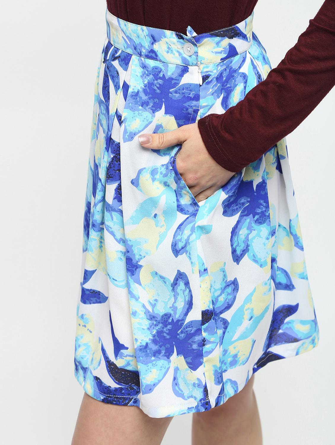 floral box pleat skirt - 15928113 - Zoom Image - 5
