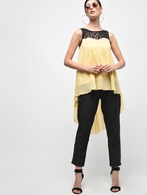 contrast yoke panel asymmetric tunic - 15928124 - Standard Image - 2