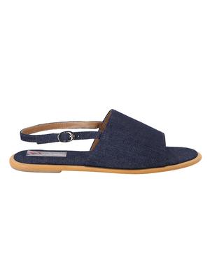 navy back strap sandals - 15928281 - Standard Image - 2