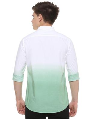 green ombre casual shirt - 15930054 - Standard Image - 2