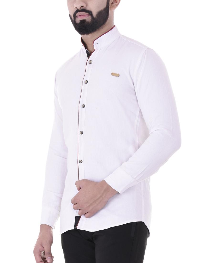white cotton casual shirt - 15930847 - Zoom Image - 2
