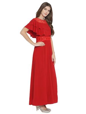 lace paneled maxi dress - 15931044 - Standard Image - 2