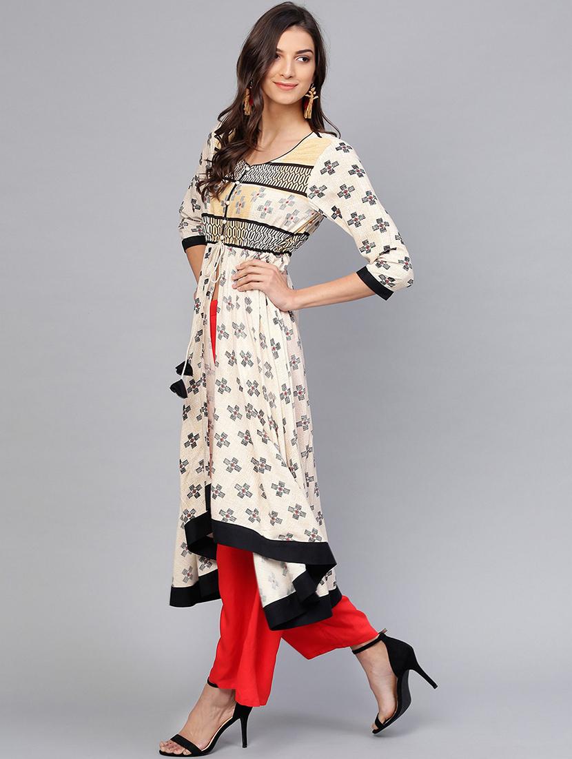 High slit printed kurta - 15932522 - Zoom Image - 2
