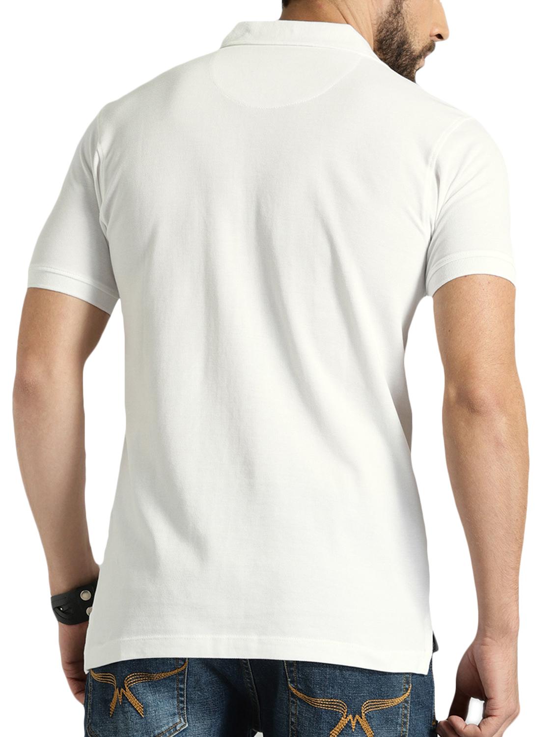 white solid polo tshirt - 15932789 - Zoom Image - 2
