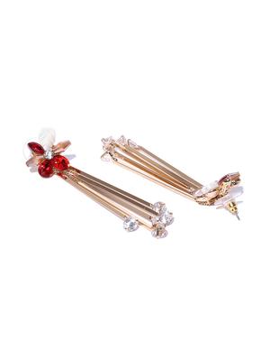 red brass drop earring - 15932885 - Standard Image - 2