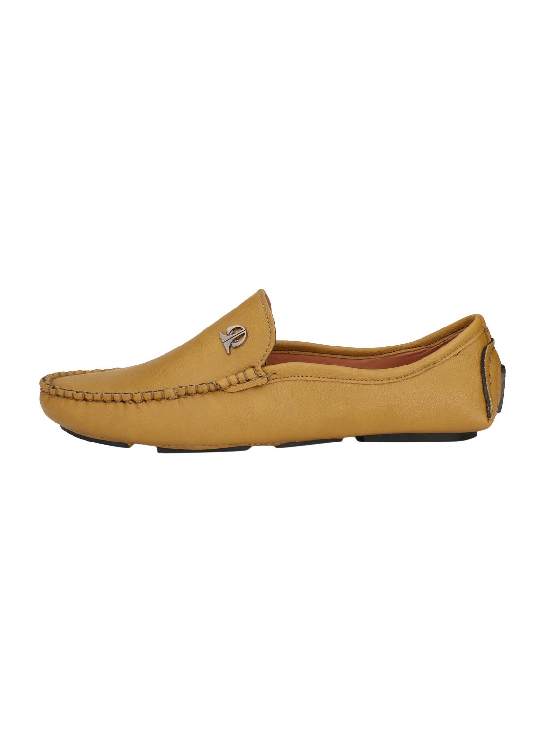 beige leatherette slip on loafers - 15933513 - Zoom Image - 2