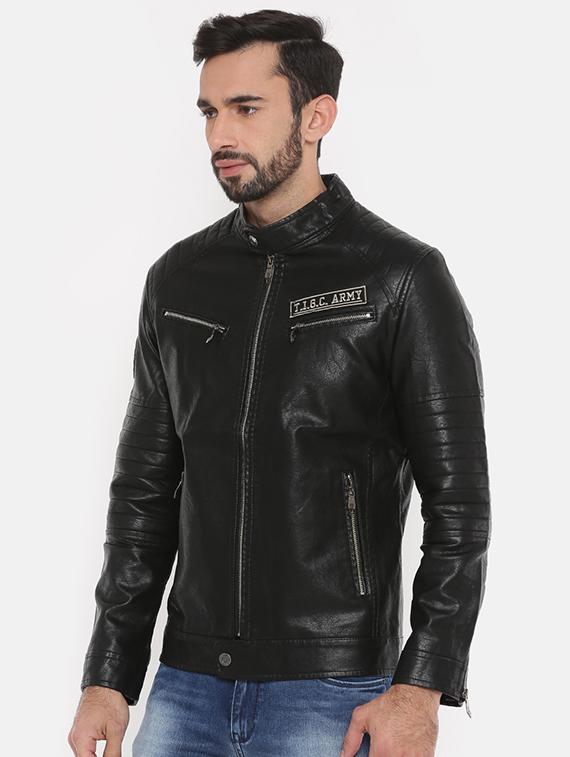 black leather biker jacket - 15934372 - Zoom Image - 2