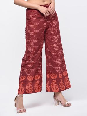 printed a-line palazzo - 15935006 - Standard Image - 2