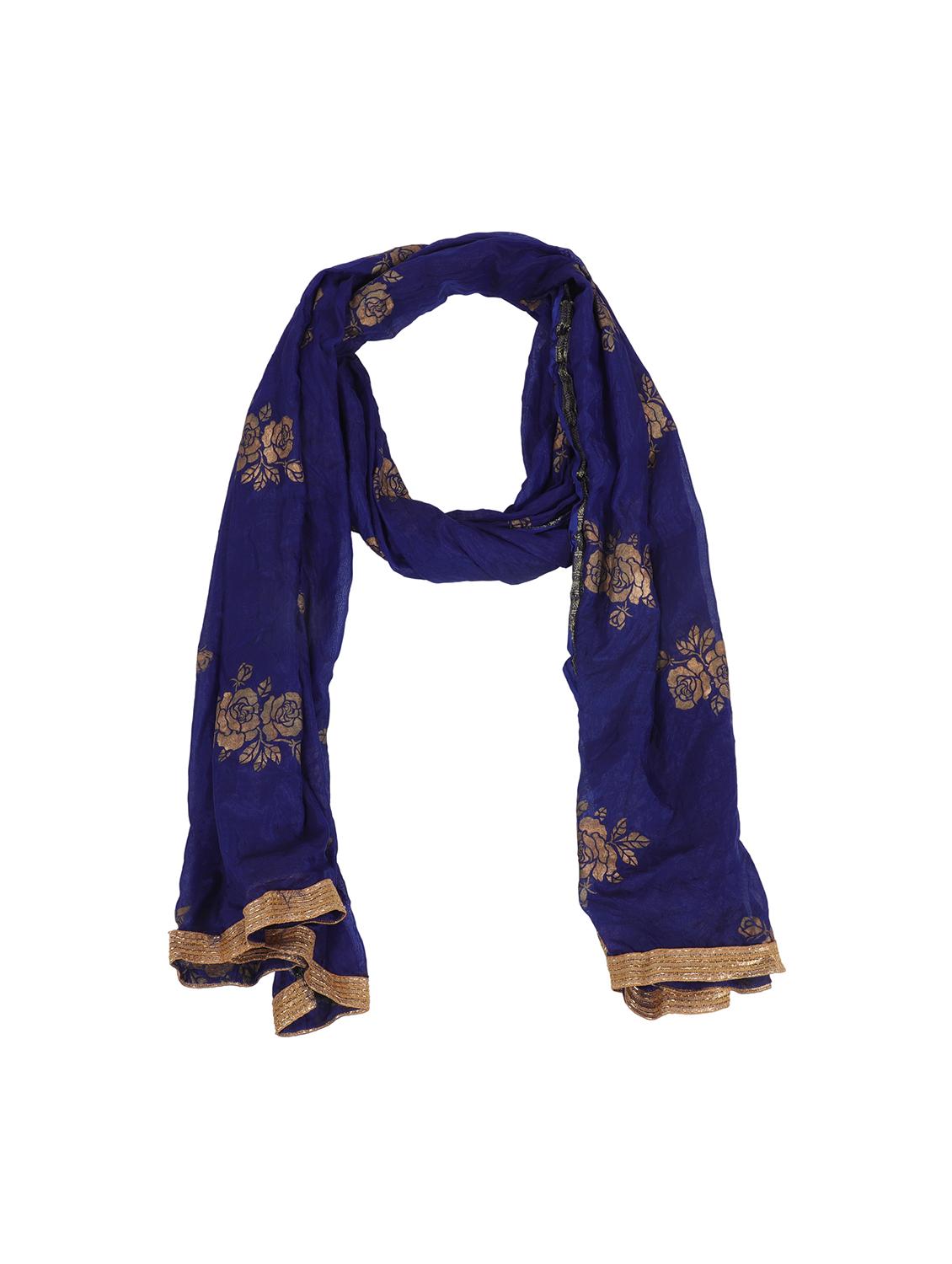 Block printed silk dupatta - 15936477 - Zoom Image - 2