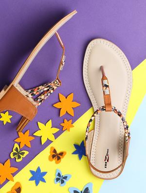 tan back strap sandals - 15936561 - Standard Image - 2