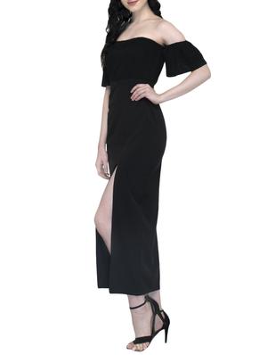 off shoulder high slit dress - 15936611 - Standard Image - 2